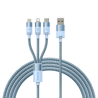 Kabl za punjenje USB-A - Lightning / microUSB / USB-C Baseus StarSpeed 3in1, 20W, 1.2m, Plavi CAXS000017