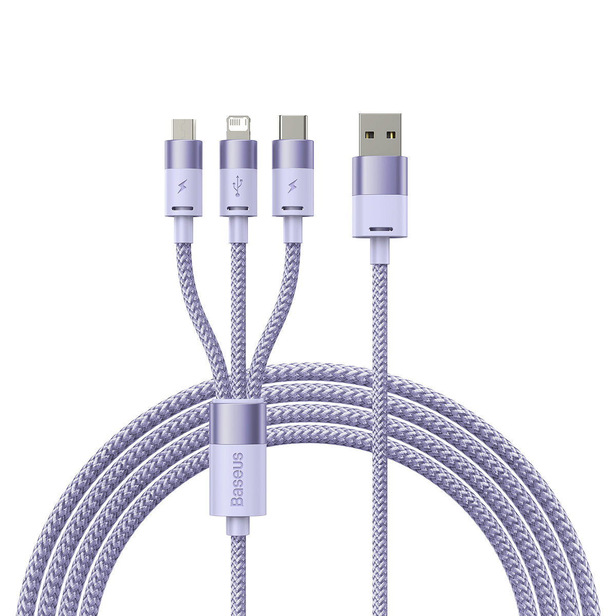 Kabl za punjenje USB-A - Lightning / microUSB / USB-C Baseus StarSpeed 3in1, 20W, 1.2m, Ljubičasti CAXS000005