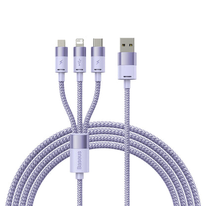 Kabl za punjenje USB-A - Lightning / microUSB / USB-C Baseus StarSpeed 3in1, 20W, 1.2m, Ljubičasti CAXS000005