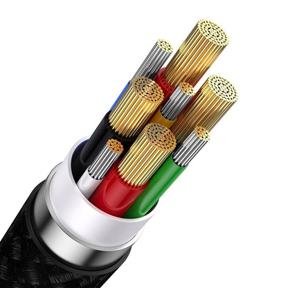 Charging Cable USB-A / USB-C - Lightning / microUSB / USB-C Baseus Flash Series II 3in1 , 100W, 1.2m, Black CASS03010101