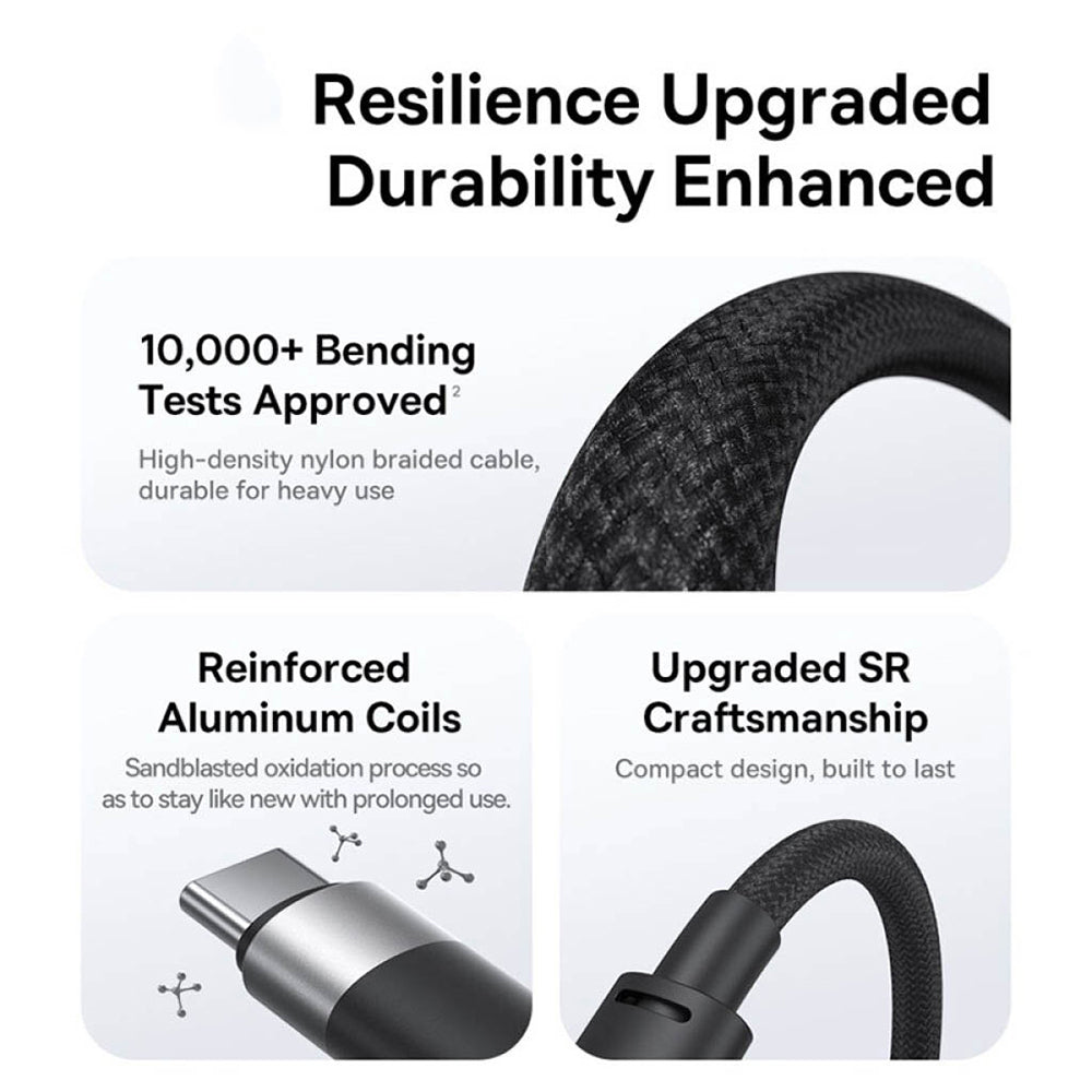 Kabl za punjenje USB-A - Lightning / microUSB / USB-C Baseus StarSpeed, 100W, 1.5m, Beli P10319900211-00