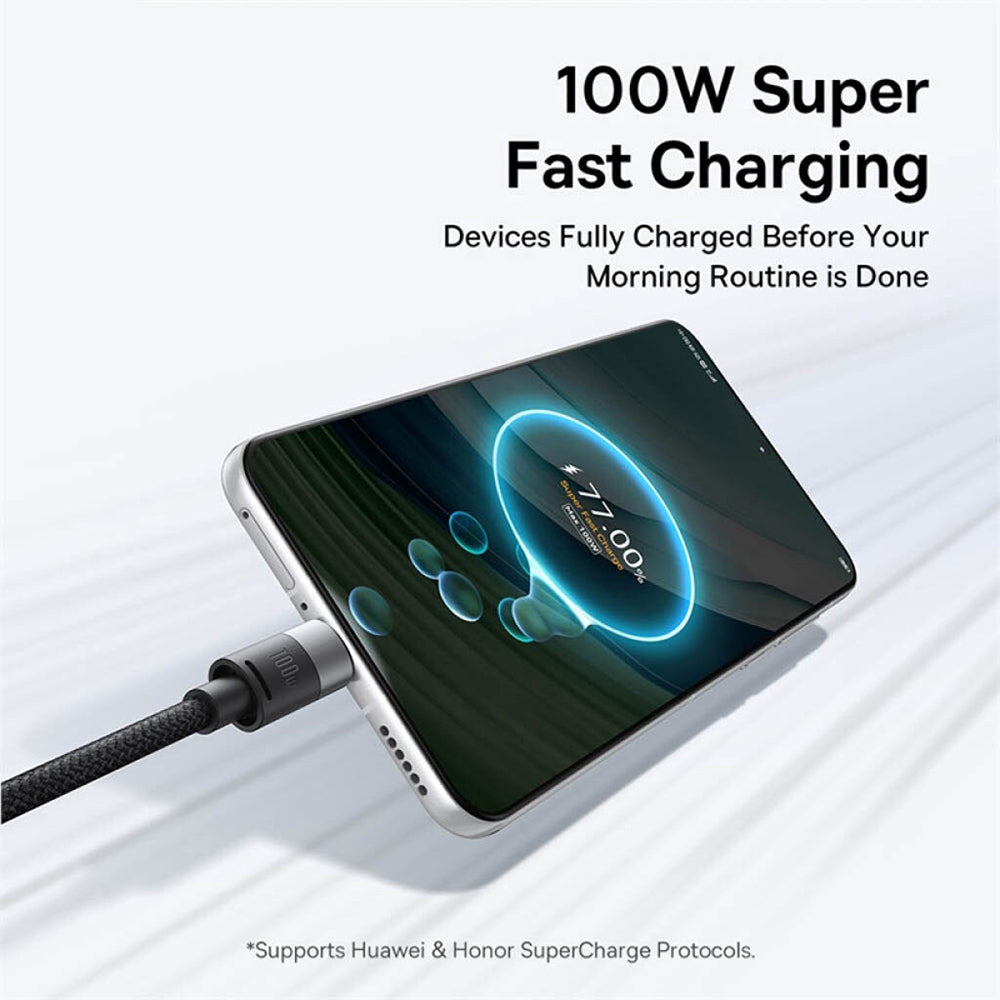 Kabl za punjenje USB-A - Lightning / microUSB / USB-C Baseus StarSpeed, 100W, 1.5m, Beli P10319900211-00