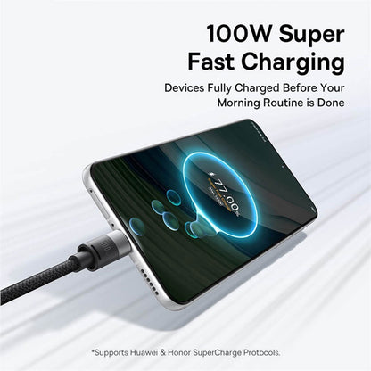 Kabl za punjenje USB-A - Lightning / microUSB / USB-C Baseus StarSpeed, 100W, 1.5m, Beli P10319900211-00
