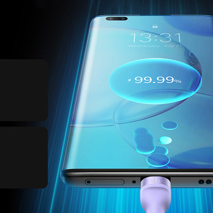 Kabl za punjenje USB-A - Lightning / microUSB / USB-C Baseus Flash Series II 3in1, 66W, 1.2m, Ljubičasti CASS040005