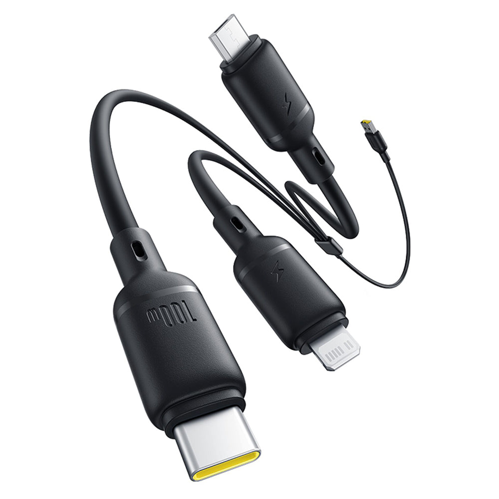 Kabl za punjenje USB-A - Lightning / microUSB / USB-C Baseus Silky 3in1, 100W, 1.5m, Crni P10377705123-00