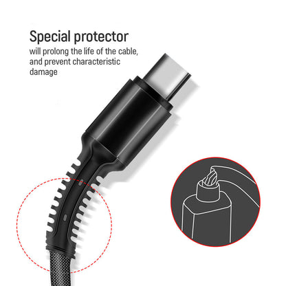 Kabl za punjenje USB-A - Lightning / microUSB / USB-C ColorWay CW-CBU3003, 20W, 1.2m, Sivi