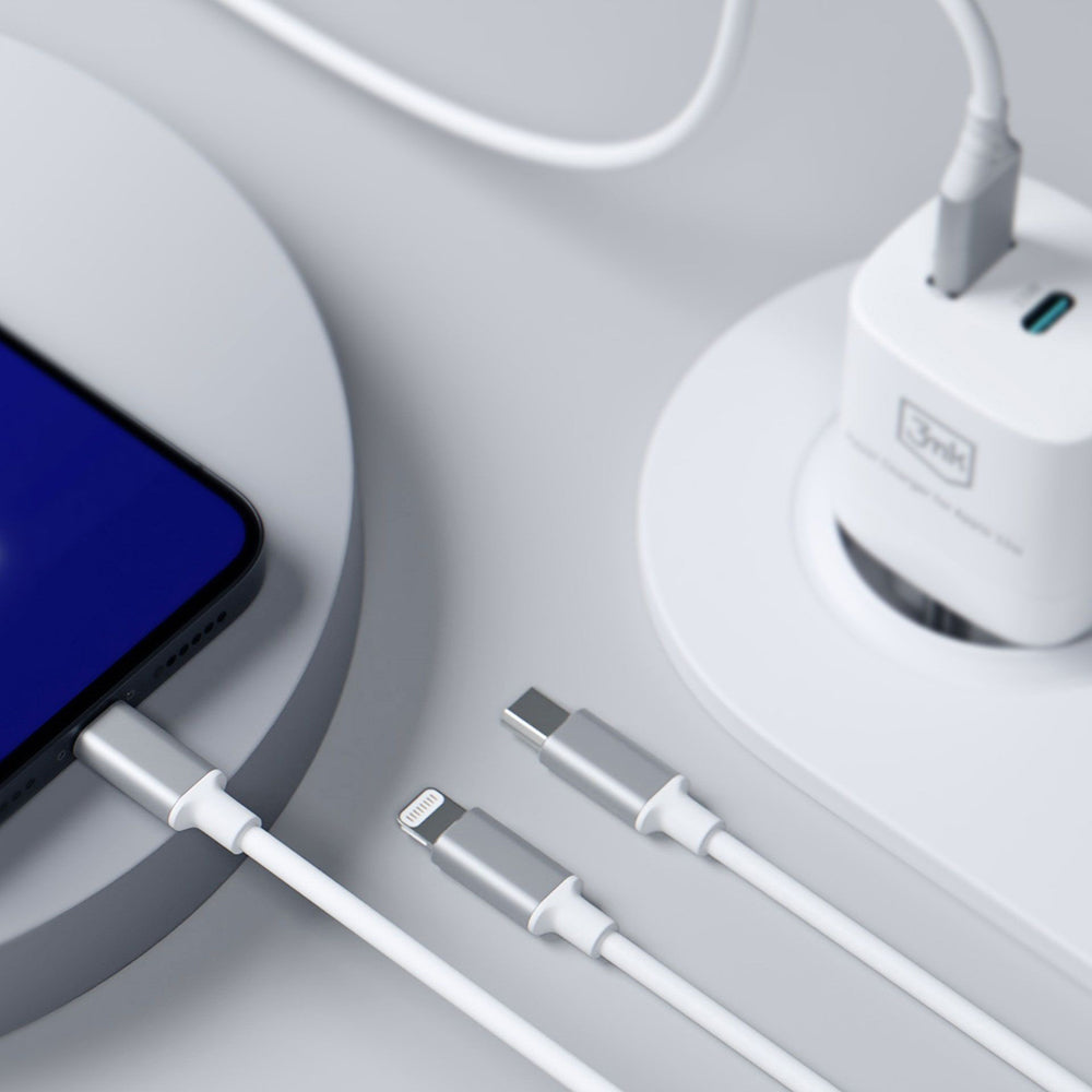 Kabl za punjenje USB-A / USB-C - Lightning / microUSB / USB-C 3MK Hyper 3in1, 12W, 1.5m, Bela