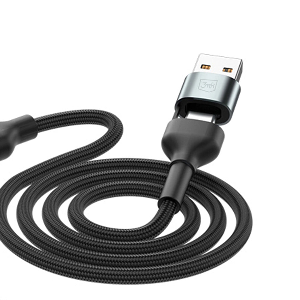 Kabl za punjenje USB-A / USB-C - Lightning / microUSB / USB-C 3MK Hyper N, 18W, 1.2m, Crni