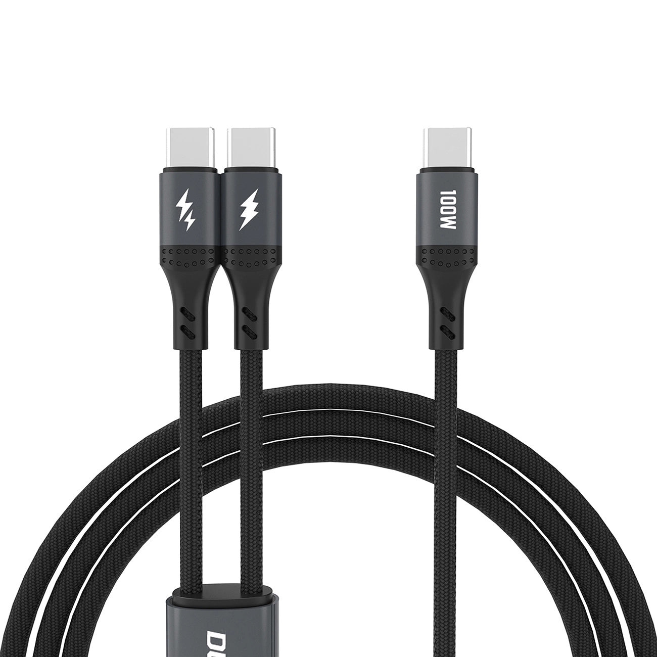 USB-C Charging Cable - USB-C / USB-C Dudao L3F 2in1, 100W, 1.2m, Black