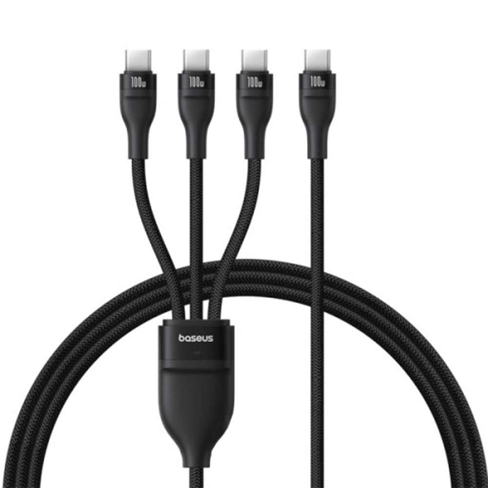 Kabl za punjenje USB-C - 3 x USB-C Baseus Flash Series III 3in1, 100W, 1.5m, Crni P10377503111-00