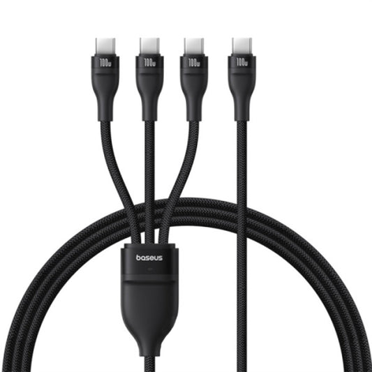 Kabl za punjenje USB-C - 3 x USB-C Baseus Flash Series III 3in1, 100W, 1.5m, Crni P10377503111-00