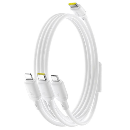 Kabl za punjenje USB-C - Lightning / microUSB / USB-C Baseus Silky 3in1, 100W, 1.5m, Beli P10377706213-00