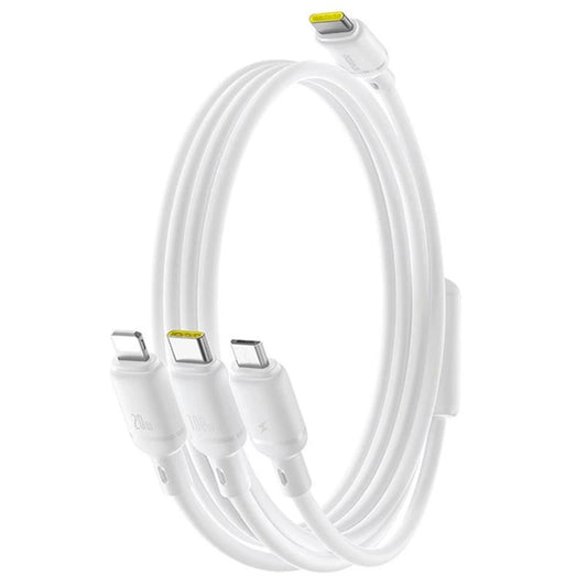 Kabl za punjenje USB-C - Lightning / microUSB / USB-C Baseus Silky 3in1, 100W, 1.5m, Beli P10377706213-00