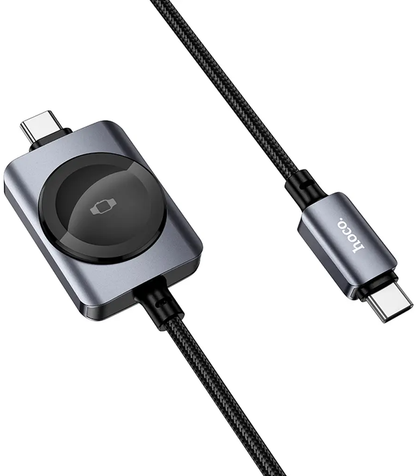 Kabl za punjenje USB-C - USB-C HOCO CW66 2u1, 100W, 1.2m, Crni