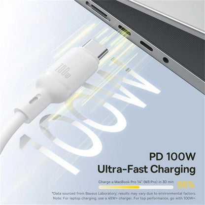 Kabl za punjenje USB-C - Lightning / microUSB / USB-C Baseus Silky 3in1, 100W, 1.5m, Beli P10377706213-00