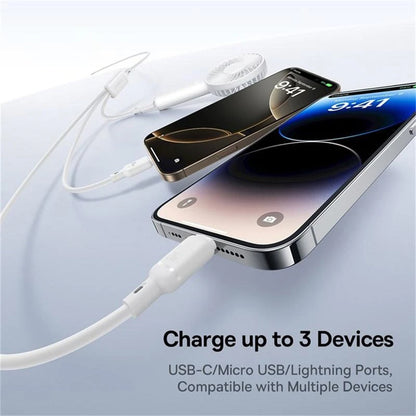 Kabl za punjenje USB-C - Lightning / microUSB / USB-C Baseus Silky 3in1, 100W, 1.5m, Beli P10377706213-00