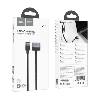 Kabl za punjenje HOCO U141, USB-C - MagSafe 3, 140W, 1.8m, Crni