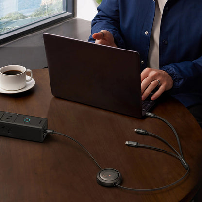 Kabl za punjenje USB-C - Lightning / microUSB / USB-C Baseus Free2Draw Retractable, 100W, 1.1m, Crni P10368700111-04