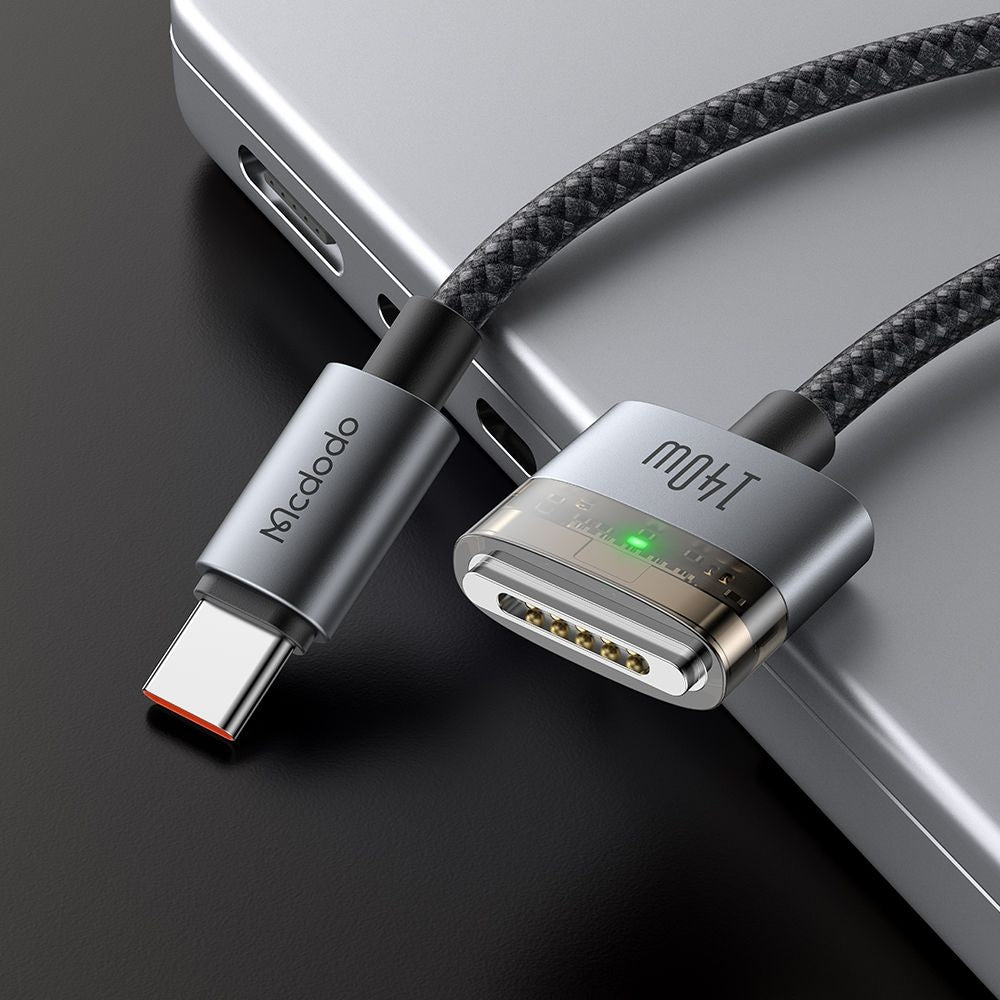 Kabl za punjenje McDodo CA-2070, USB-C - MagSafe 3, 140W, 2m, Crni