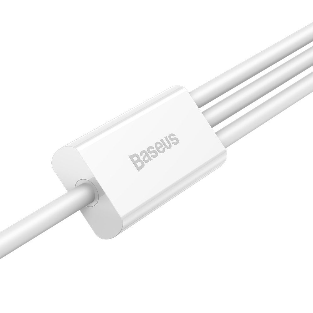Charging Cable USB-A - Lightning / microUSB / USB-C Baseus Superior 3in1 Series, 20W, 1.2m, White CAMLTYS-02 
