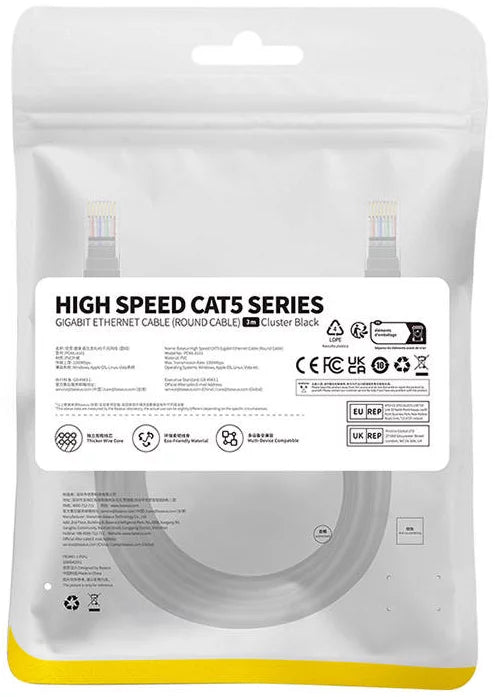 Cablu Retea Baseus, UTP, Cat5, 3m, Crni B00133206111-04