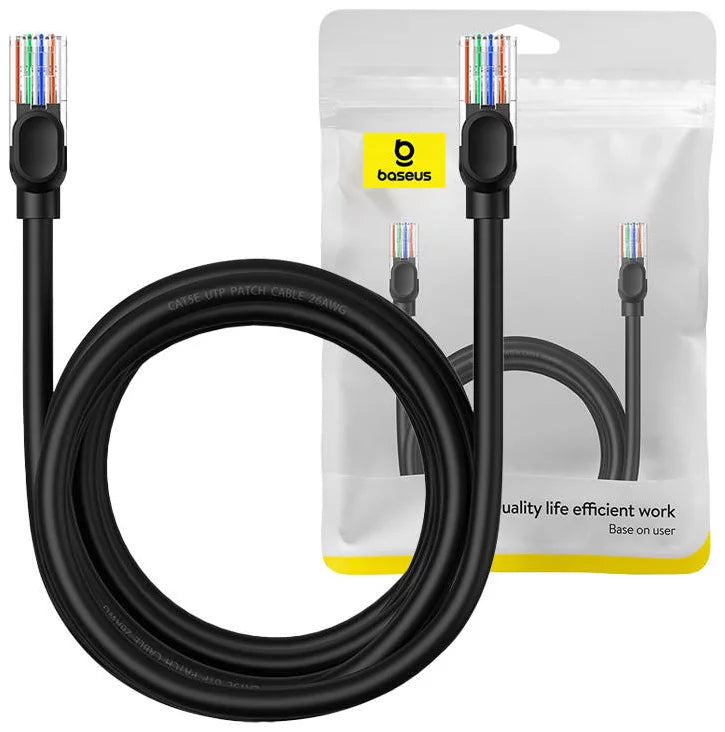 Cablu Retea Baseus, UTP, Cat5, 3m, Crni B00133206111-04