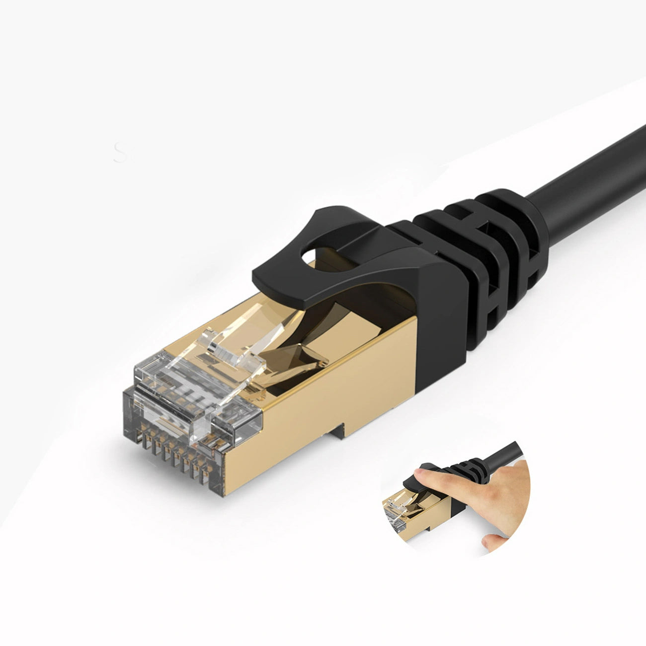 Mrežni kabl Orico PUG-C7, UTP, Cat7, 0.5m, Crni