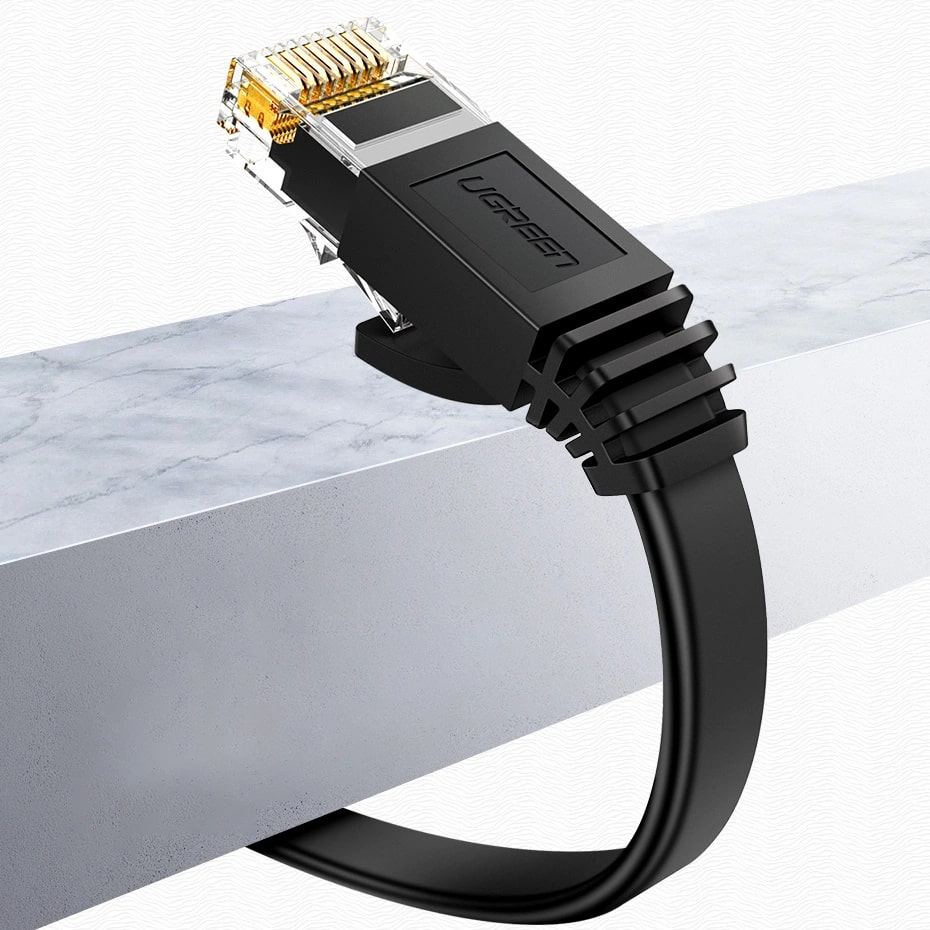 Mrežni kabl UGREEN NW102 Flat, UTP, Cat6, 0.5m, Crni