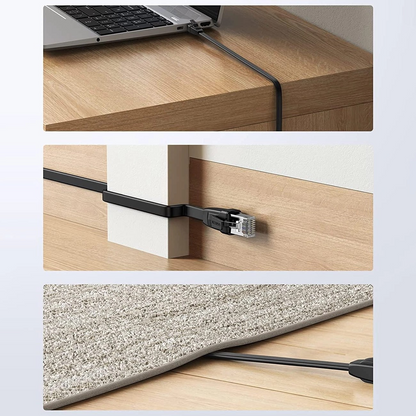 Mrežni kabl UGREEN NW102 Flat, UTP, Cat6, 0.5m, Crni