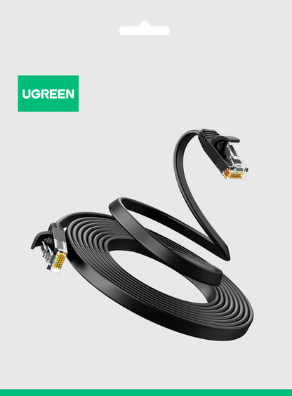 Mrežni kabl UGREEN NW102 Flat, UTP, Cat6, 3m, Crni