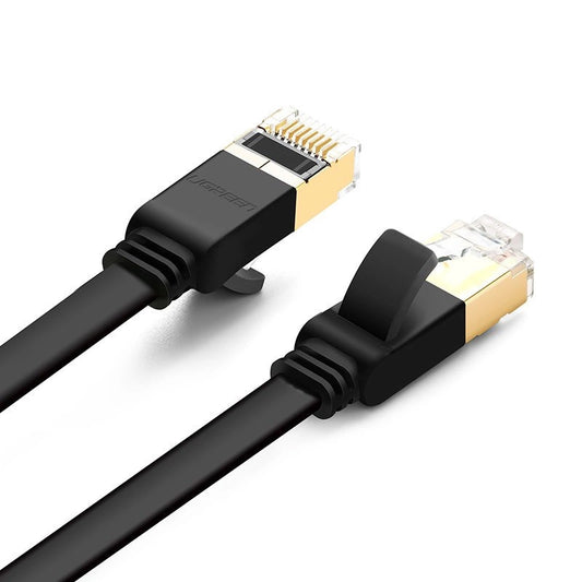 Network Cable UGREEN NW106 Flat, UTP, Cat7, 3m, Black 