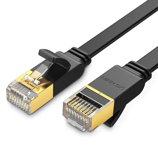 Network Cable UGREEN NW106 Flat, UTP, Cat7, 3m, Black 