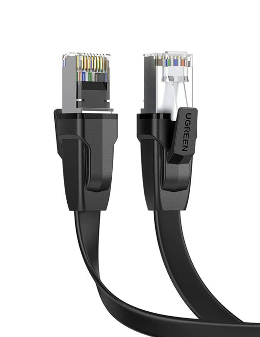 Network Cable UGREEN NW134 Flat, UTP, Cat8, 2m, Black 