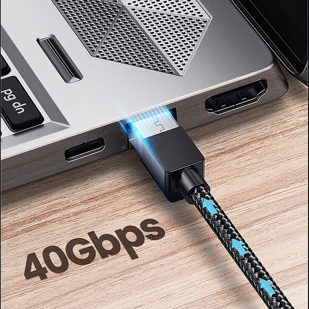Network Cable UGREEN NW153, UTP, Cat8, 1.5m, Black 