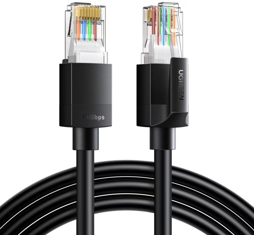 Mrežni kabl UGREEN NW316, UTP, Cat6, 8m, Crni