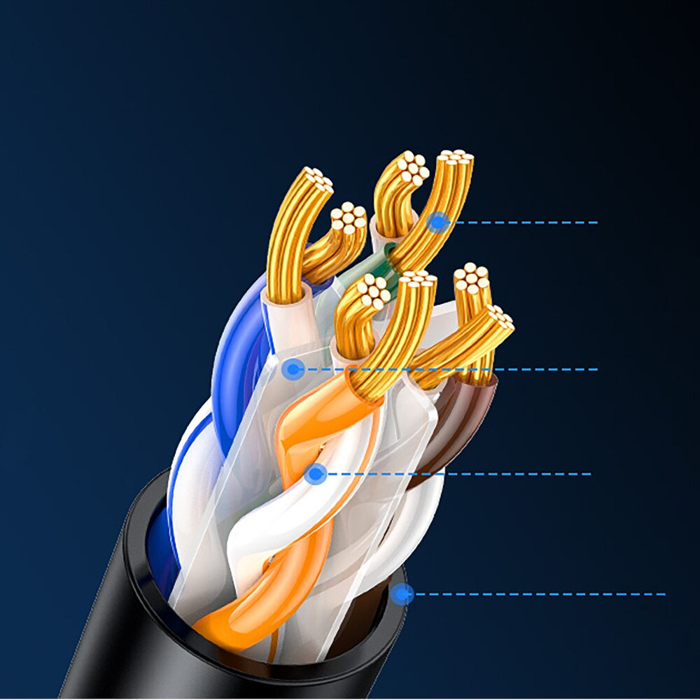 Mrežni kabl UGREEN NW316, UTP, Cat6, 8m, Crni