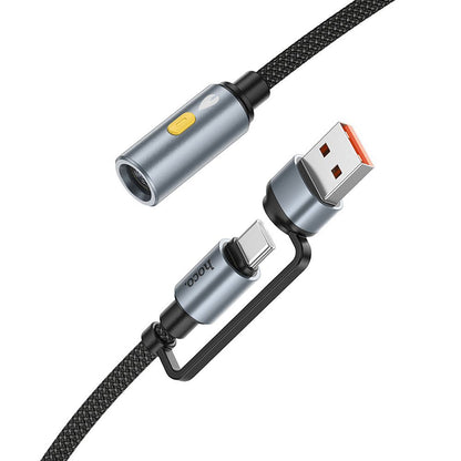 Električni upaljač HOCO UA38B, USB-C / USB-A, 0.3m, Crna