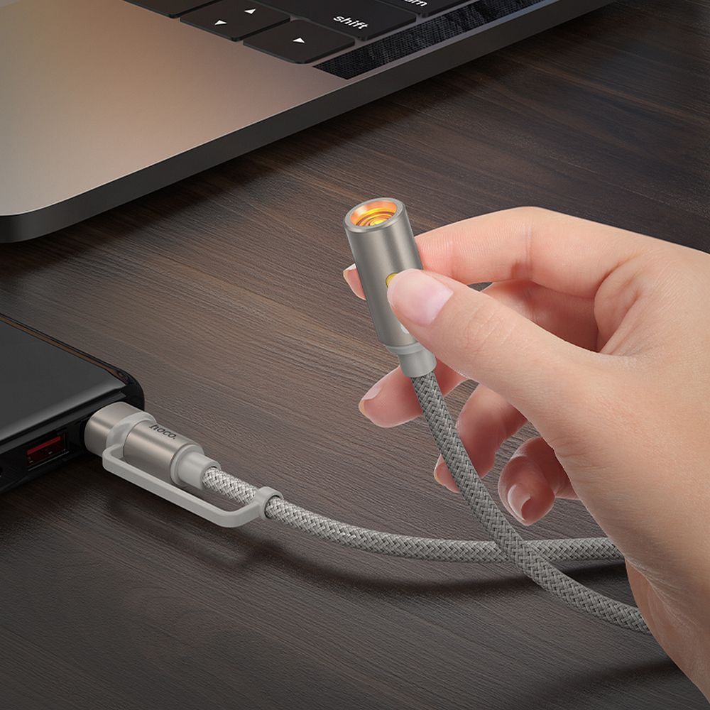 Upaljač HOCO UA38B, USB-C / USB-A, 0.3m, Zlatni