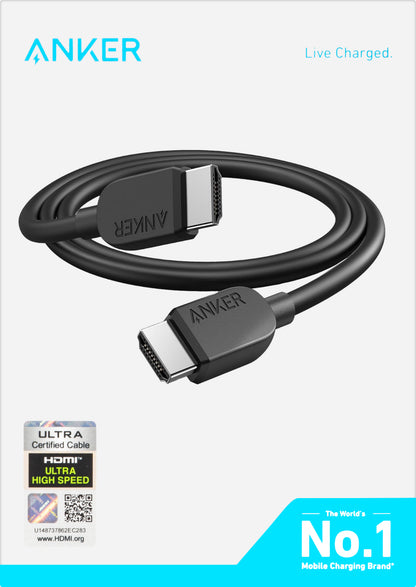 Video kabl Anker, HDMI - HDMI, 8K, 1.8m, Crni A8742011