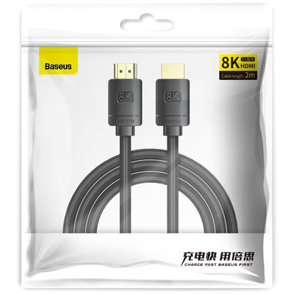 Video kabl Baseus visoke definicije, HDMI - HDMI, 8K, 2m, Crni CAKGQ-K01