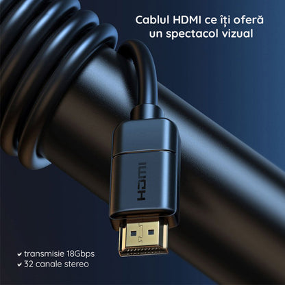 Video kabl Baseus High Definition, HDMI - HDMI, 4K, 5m, Crni CAKGQ-D01