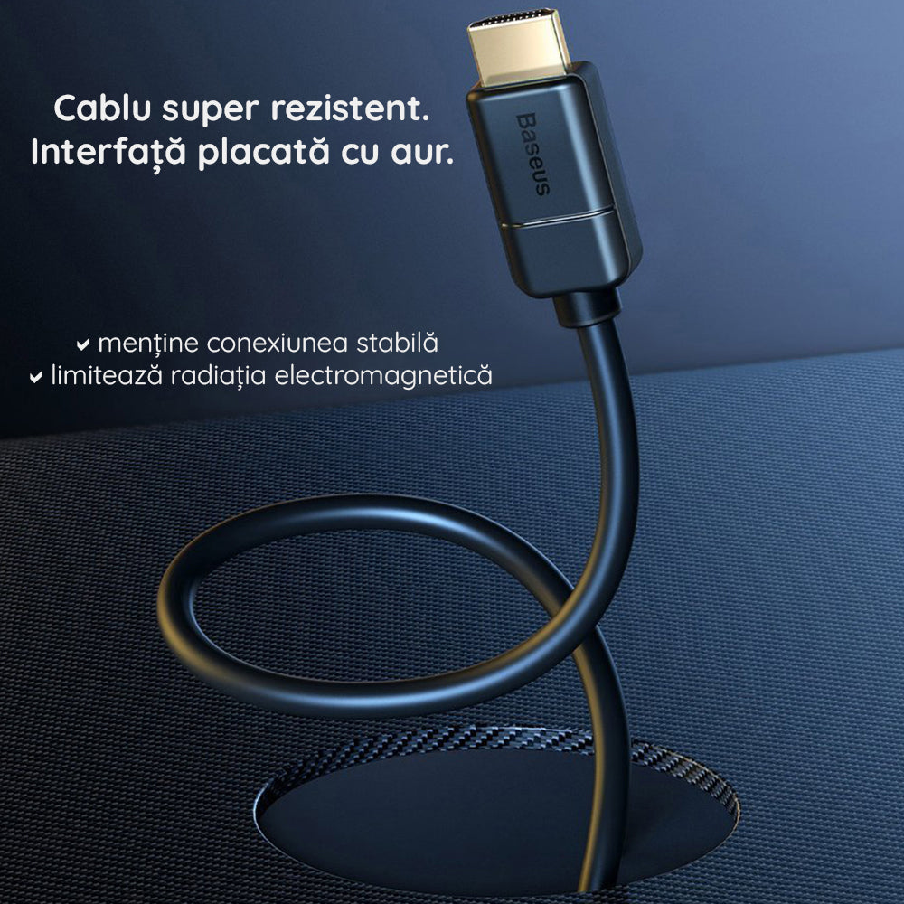 Video kabl Baseus High Definition, HDMI - HDMI, 4K, 5m, Crni CAKGQ-D01