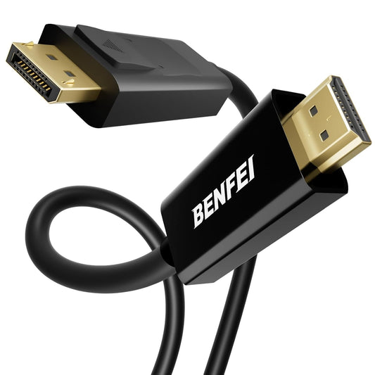 Benfei Video Kabl, DisplayPort - HDMI, 4K, 1.8m, Crni
