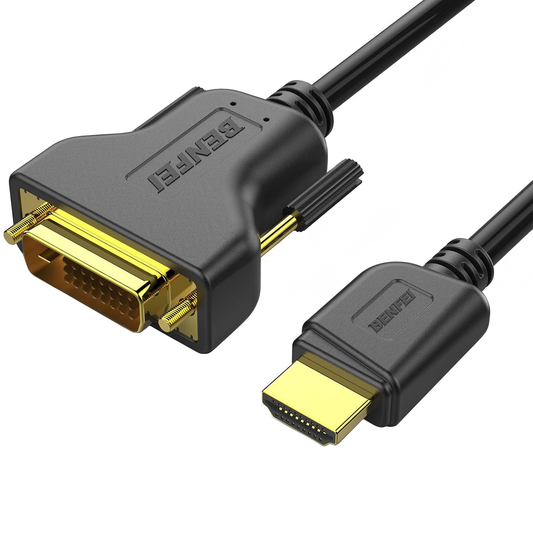 Video kabl Benfei, HDMI - DVI, 1080P, 0.9m, Crni