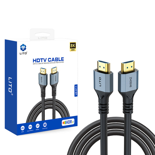 Video kabl Lito HD119, HDMI - HDMI, 8K, 1.8m, Crna