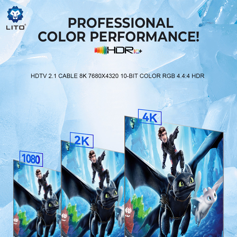 Video kabl Lito HD119, HDMI - HDMI, 8K, 1.8m, Crna