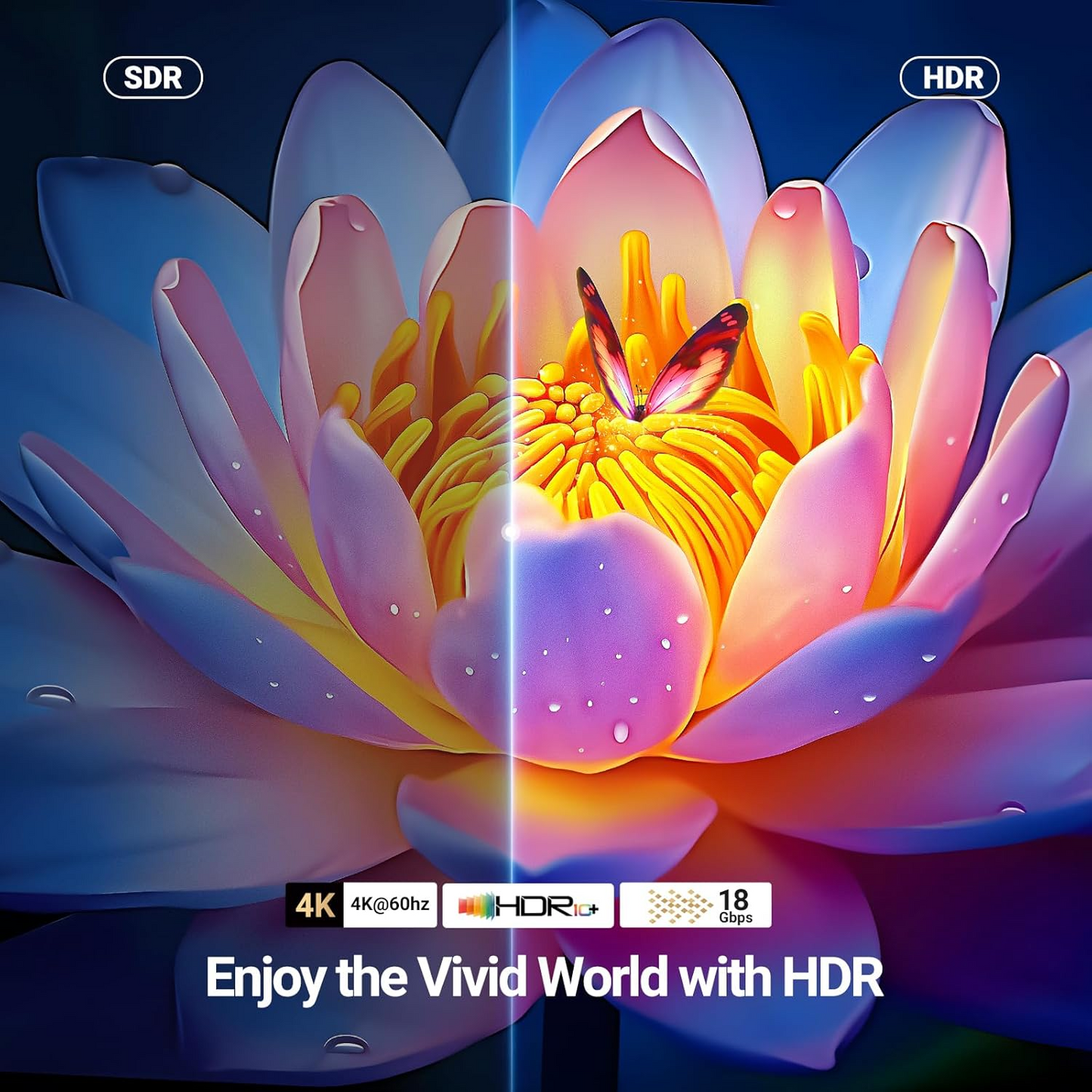 Video kabl UGREEN HD118, HDMI - HDMI, 4K, 1.5m, Crni