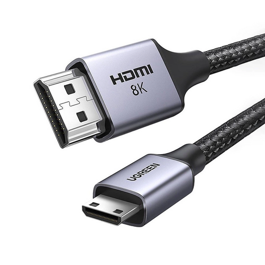 Video kabl UGREEN HD163, miniHDMI - HDMI, 8K, 2m, Sivi
