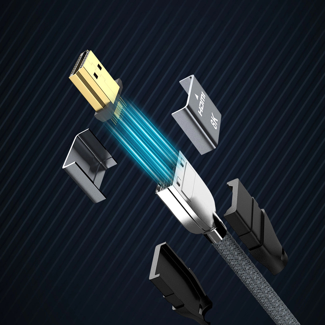 WZK Ultraboost Video Cable, HDMI - HDMI, 8K, 3m, Gray WHDMI-30 