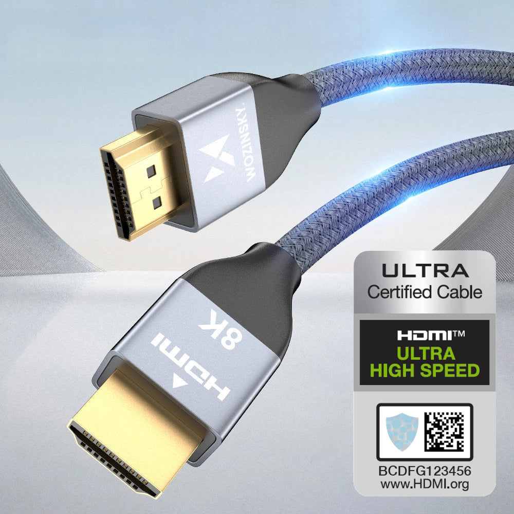 WZK Ultraboost Video Cable, HDMI - HDMI, 8K, 3m, Gray WHDMI-30 